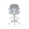 Boss Office Products Drafting Chair, White Frame, Gray Mesh and Fabric with Flip Arms B1676WT-GY - alternate 4